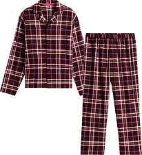 Tommy Hilfiger Nattøj - Straight - Tartan Reiker Burgundyred