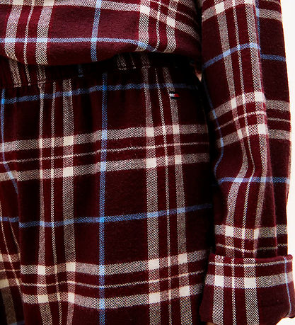 Tommy Hilfiger Nattøj - Straight - Tartan Reiker Burgundyred
