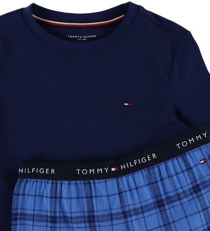 Tommy Hilfiger Pyjama Set - Flannel - Preppy Navy/Tonal Check Na Tommy Hilfiger Pyjama Set - Flannel - Preppy Navy/Tonal Check Na