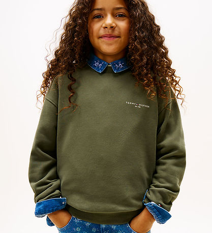 Tommy Hilfiger Sweatshirt - Mini Corp - Pewter Green