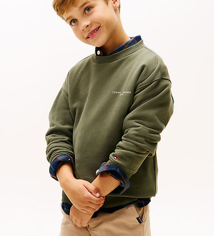 Tommy Hilfiger Sweatshirt - Mini Corp - Pewter Green