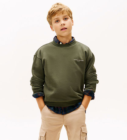 Tommy Hilfiger Sweatshirt - Mini Corp - Pewter Green