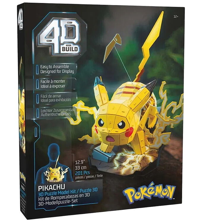 4D Puzzles Puslespil - Pokemon 29,5 cm - Pikachu
