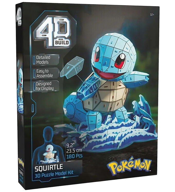 4D Puzzles 3D Puslespil - Pokémon 25,6 cm - Squirtle