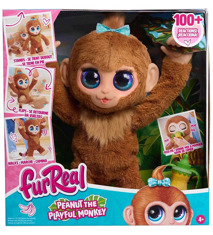 FurReal Interaktiv Abe - Peanut The Playful Monkey - 40 cm