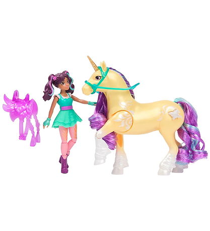 Unicorn Academy Legetøjsfigurer - 20 cm - Ava & Plant Magic Leaf