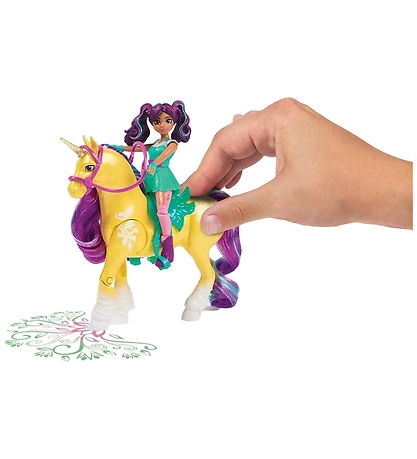 Unicorn Academy Legetøjsfigurer - 20 cm - Ava & Plant Magic Leaf