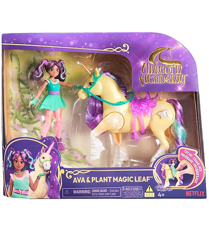 Unicorn Academy Legetøjsfigurer - 20 cm - Ava & Plant Magic Leaf
