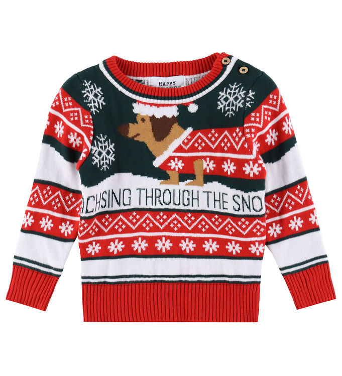 Jule-Sweaters Bluse - Strik - The Sausage Dog Christmas Sweater