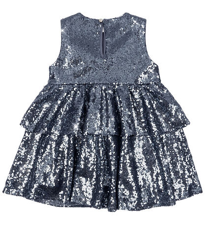 Konges Sløjd Kjole - Rosie - Bel Air Blue m. Pailletter