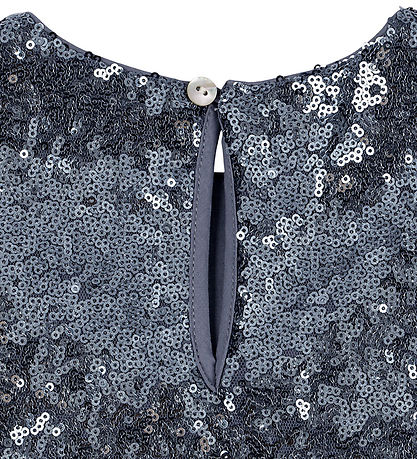 Konges Sløjd Kjole - Rosie - Bel Air Blue m. Pailletter