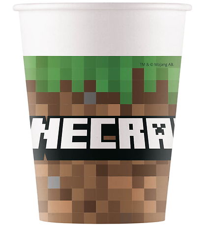 Decorata Party Papkrus - 8-pak - 200 ml - Minecraft