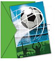 Decorata Party Invitationer - 6-pak - Soccer Fan