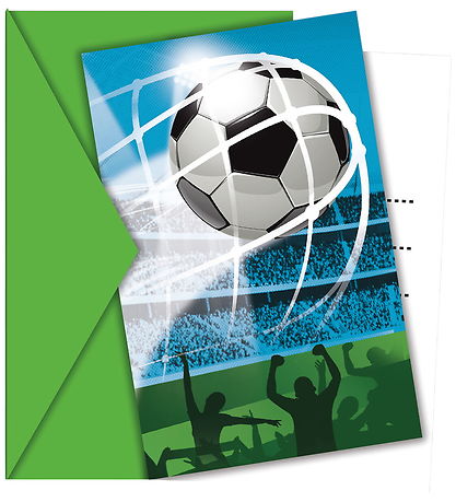 Decorata Party Invitationer - 6-pak - Soccer Fan