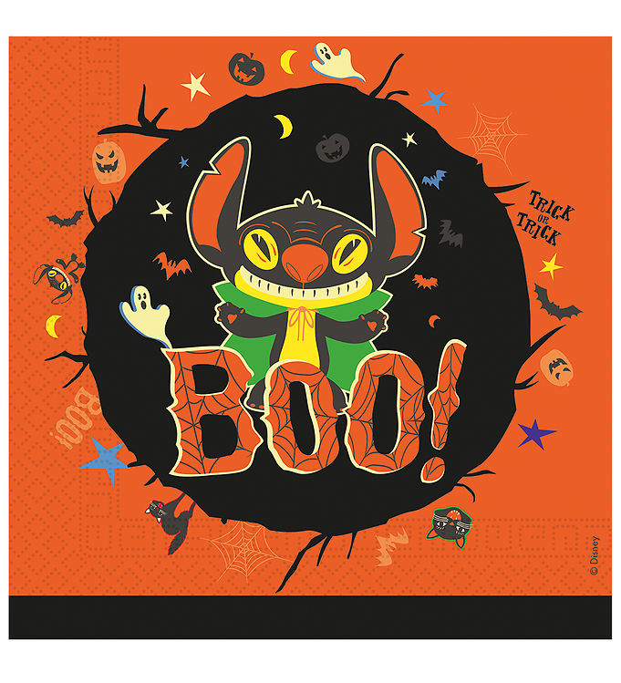 Decorata Party Servietter - 20-pak - 33x33 cm - Stitch Halloween