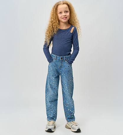 The New Bluse - TnRina - Rib - Glitter - Navy Blazer