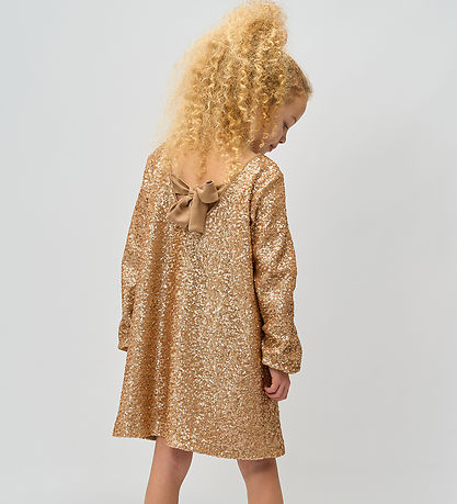 The New Kjole - TnRupa - Gold m. Palietter