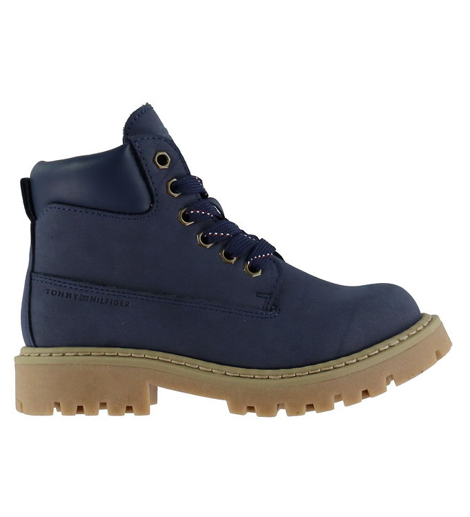 Tommy Hilfiger Støvler - Lace-Up - Blå