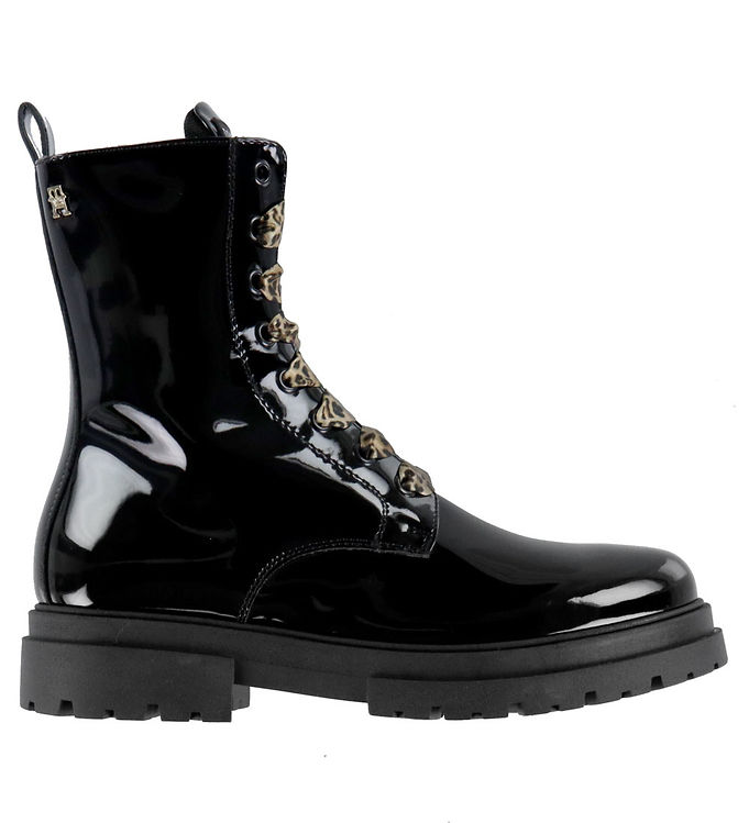 Tommy Hilfiger Støvler - Lace-Up - Sort