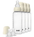 BIBS Sutteflasker - 4-pak - 270 ml - Silikone - Ivory
