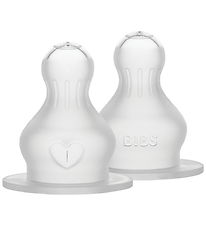 BIBS Baby Bottle Nipples - 2-Pack - Thick Flow - Silicone