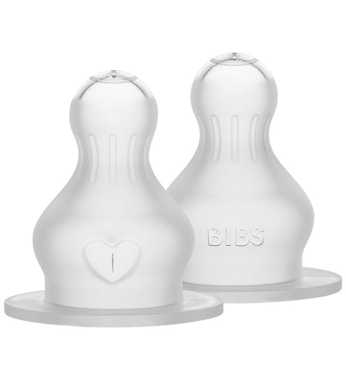 BIBS Bottle - Tilbehør - Suttehoved - Silikone/Rund - 2-Pak - Thick Flow