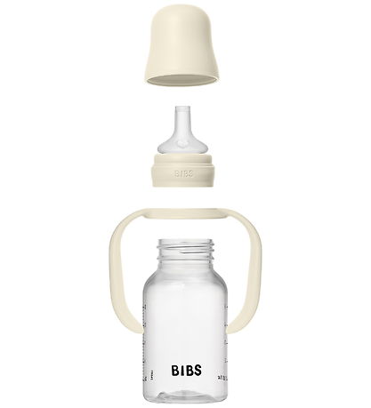 BIBS Sutteflaske m. Håndtag - 150 ml - Ivory