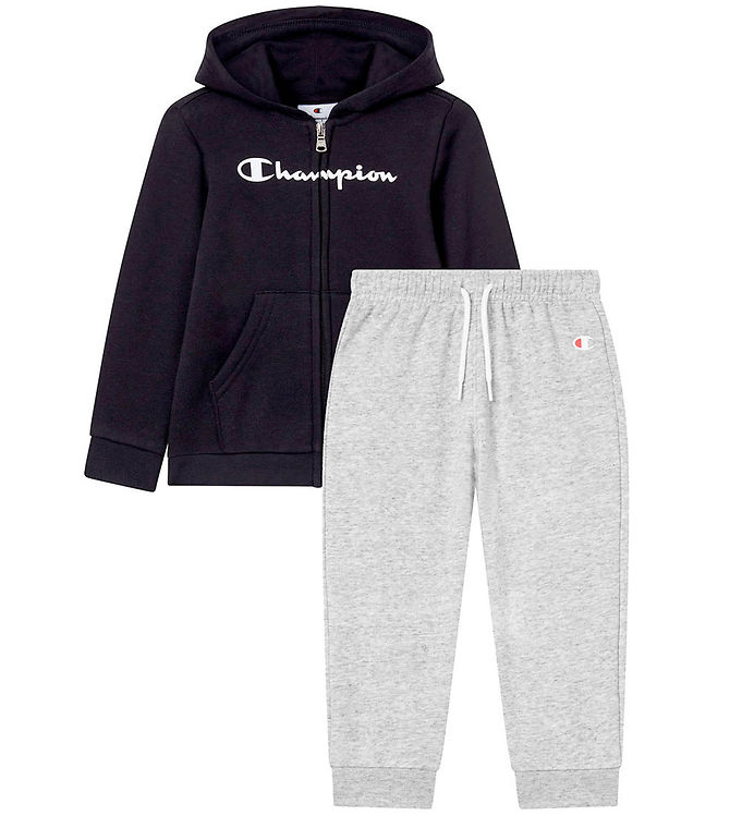 Champion Sweatsæt - Cardigan/Sweatpants - Black Beauty