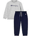 Champion Sweat Set - Sweatshirt/Sweatpants - New Oxford Grey Mel