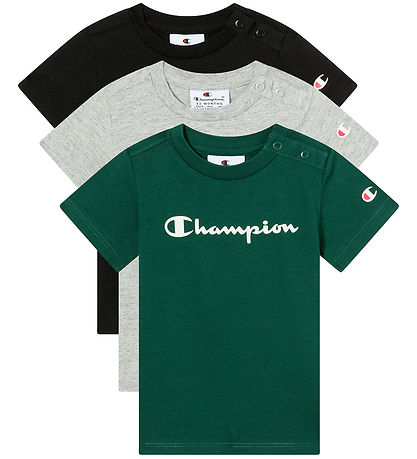 Champion T-shirt - 3-pak - New Oxford Grey Melange