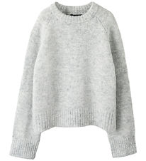 LMTD Bluse - Strik - Short - NlfBullo - Light Grey Melange