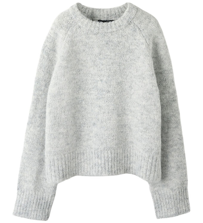 LMTD Bluse - Strik - Short - NlfBullo - Light Grey Melange