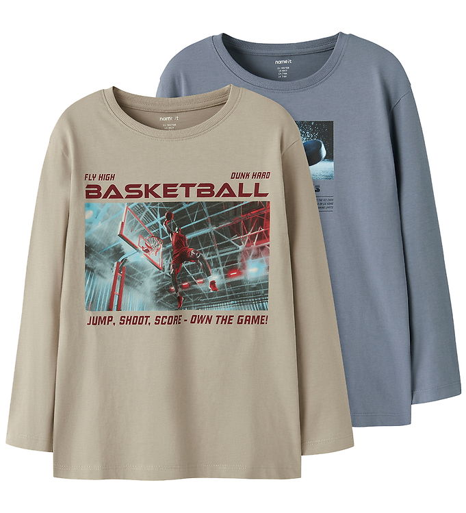 Name It Bluser - 2-pak - NkmVoto - Island Fossil/Flint Stone Hoc