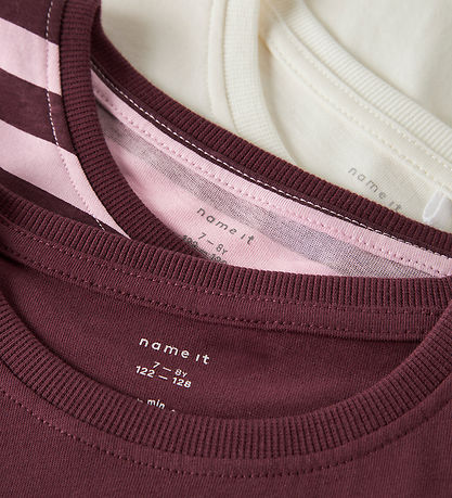Name It Bluse - 3-pak - NkfNiana - Lilac Sachet/Lilac Stripe+Clo