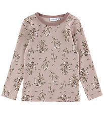 Name It Bluse - Uld - NmfWillow - Shadow Gray/Long flowers