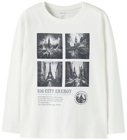 Name It Bluse - NkmVoto - Cloud Dancer/Paris Photo