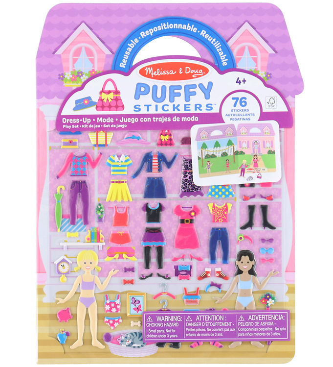 Melissa & Doug Puffy Genanvendelige Klistermærker - 4+år - Dress-Up