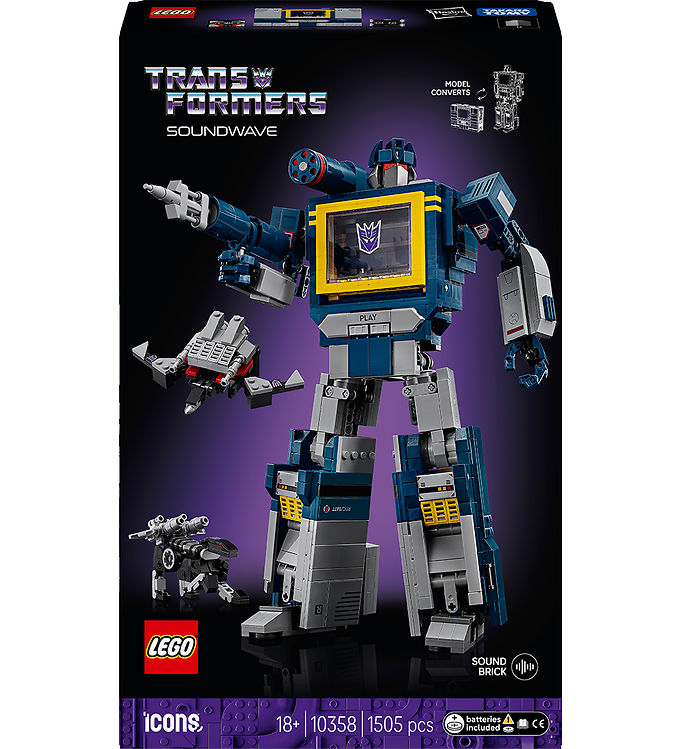 LEGO® Icons - Transformers: Soundwave 10358 - 1505 Dele