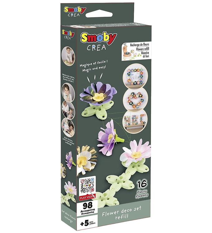 Smoby Kreasæt - Blomster Deco Refill - 16 Stk.