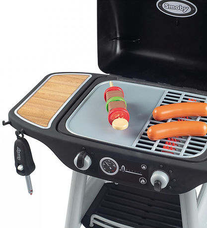 Smoby Grill m. Tilbehør - 18 Dele - Sort