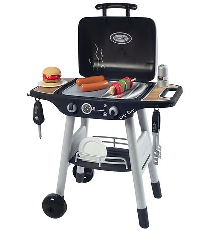 Smoby Grill m. Tilbehør - 18 Dele - Sort