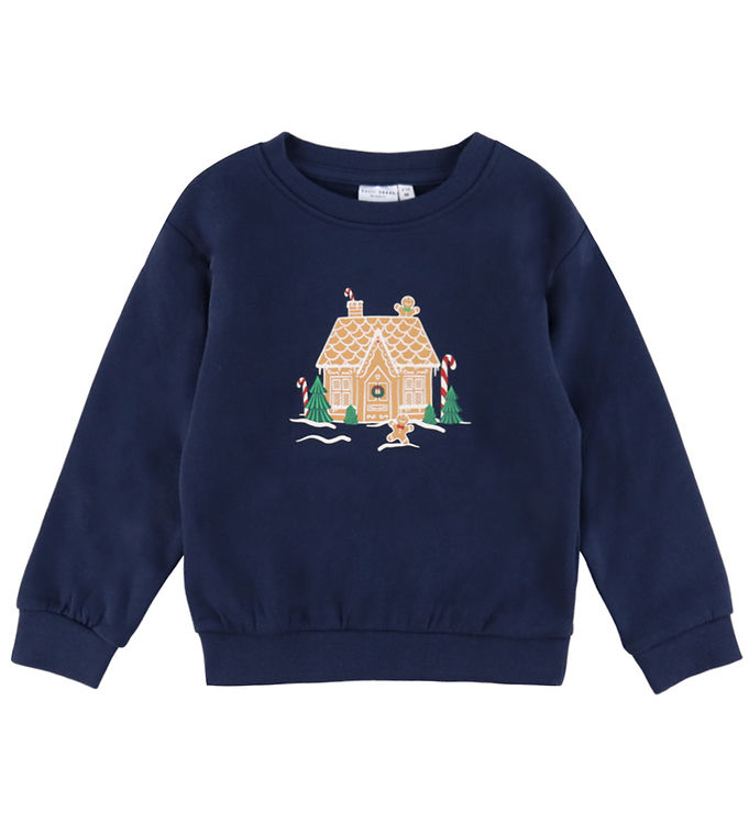 Name It Sweatshirt - NmfVismas - Navy Blazer/Gingerbread House