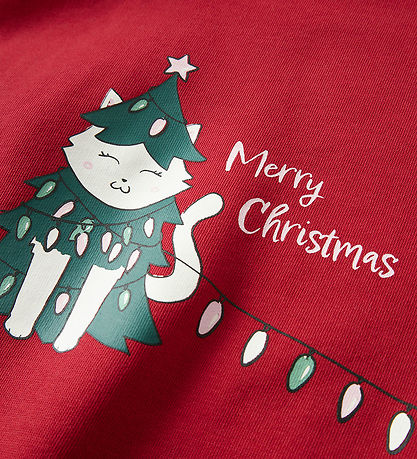 Sweat-shirt Name It - NmfVismas - Rouge bouffon/Noël CAT