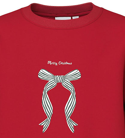 Sweat-shirt Name It - NkfVismas - Rouge bouffon/Noël Bow