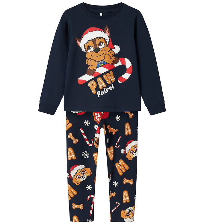 Name It Paw Patrol Pyjamas Navy Blazer Med Julemotiv - Str. 2y 92cm