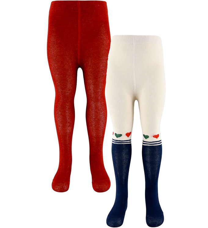 Konges Sløjd Strømpebukser - 2-pak - Heart Mix