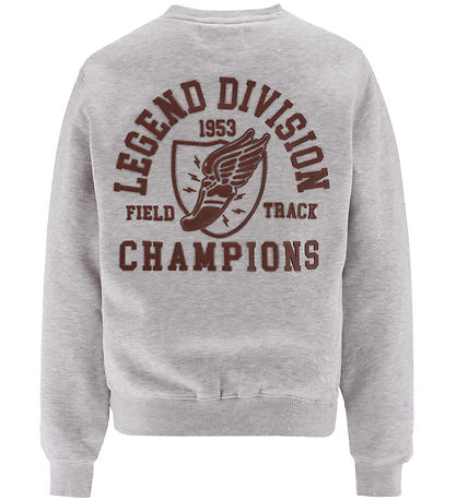 Hound Sweatshirt -  Crew - Light Grey Melange