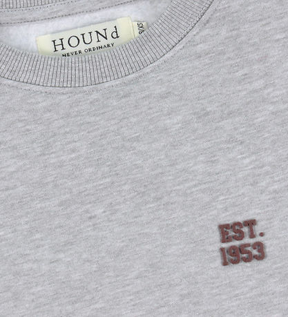 Hound Sweatshirt -  Crew - Light Grey Melange