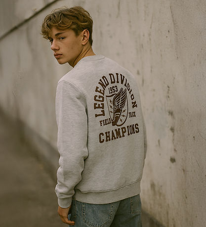 Hound Sweatshirt -  Crew - Lys Grå Meleret