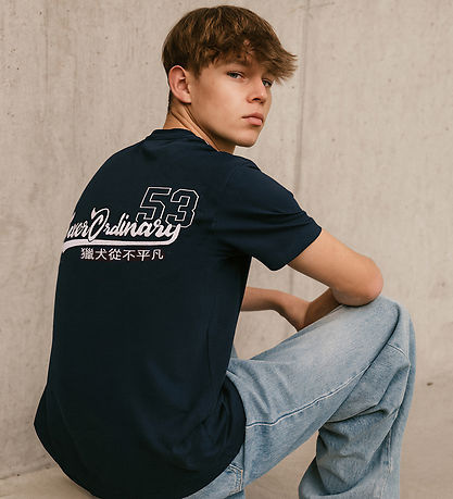 Hound T-shirt - Navy m. Print